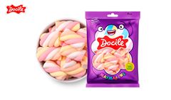 MAXMALLOWS DOCILE TWIST 2 COLOR MORANGO 250G