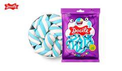 MAXMALLOWS DOCILE TWIST AZUL/BRANCO BAUNILHA 250G