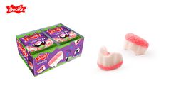 GELATINES DOCILE MINI DENTES VAMPIRO CITRICOS 15G C/12 UNIDADES