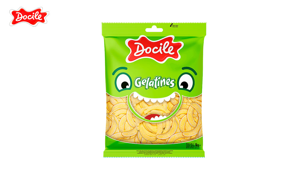 BALA DE GELATINA (GELATINES) DOCILE BANANA 1KG