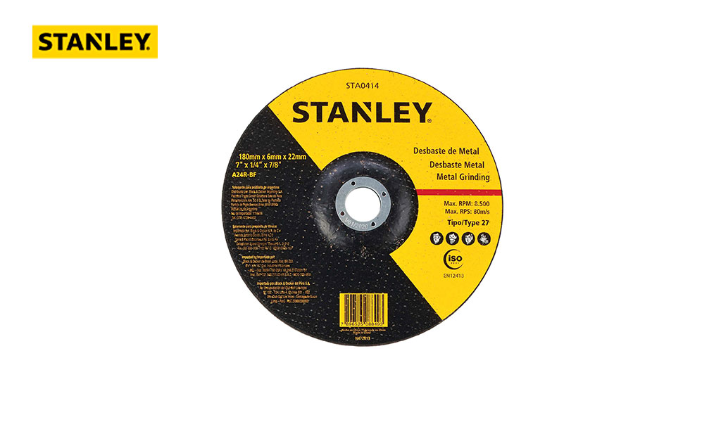 DISCO STANLEY DESBASTE ACO/METAL 6MM X 7” X 7/8” - REF. STA0414