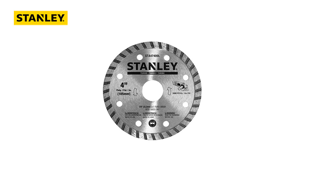 DISCO STANLEY DIAMANTADO TURBO 4” (105MM X 0,080 X 7MM X 20MM) - REF. STA47400B