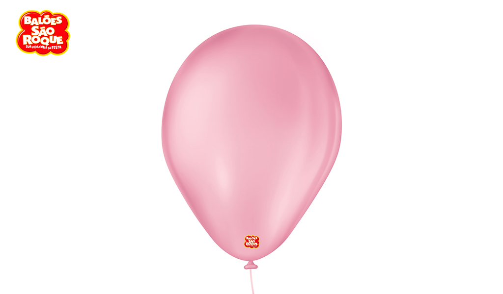 BALÃO SÃO ROQUE PERA 7 LISO ROSA TUTTI-FRUTTI - PACOTE C/50 UNIDADES.