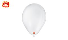 BALÃO SÃO ROQUE PERA 7 LISO BRANCO POLAR - PACOTE C/50 UNIDADES.