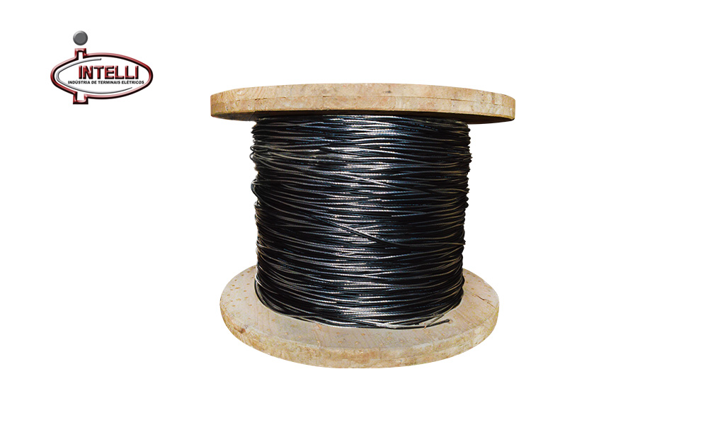 CABO INTELLI DUPLEX 10MM² ALUMÍNIO NEUTRO NU - BOBINA C/250M