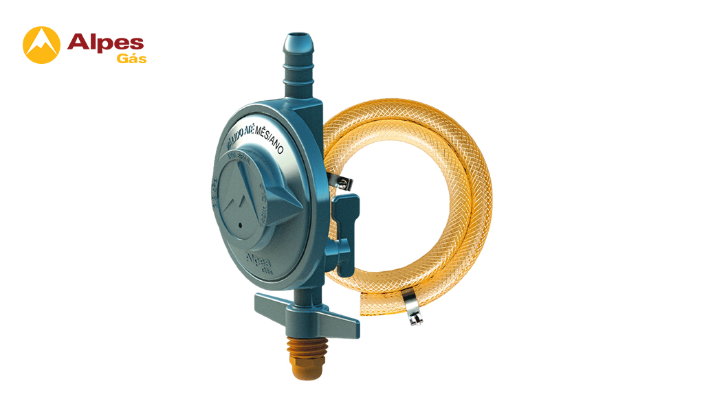 REGULADOR ALPES GAS 1KG/H C/MANG 0,80M