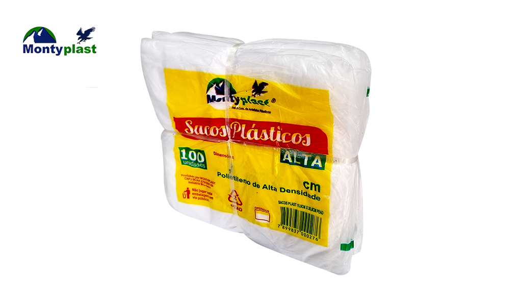 SACO MONTYPLAST ALTA ESP02 15X30CM C/500 UNIDADES.