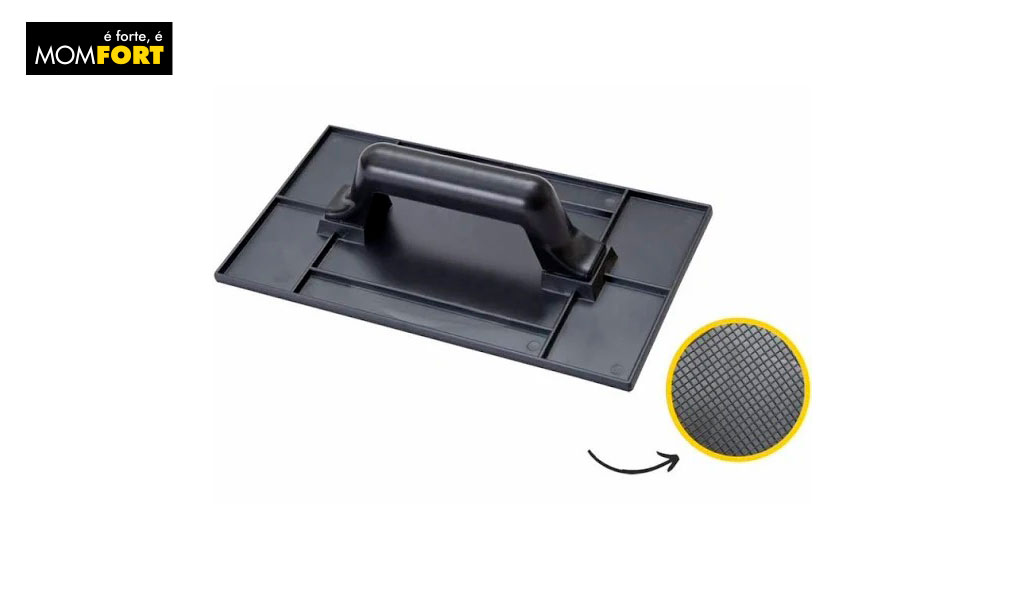 DESEMPENADEIRA MOMFORT PVC ESTRIADA 17 X 30 CM PRETA