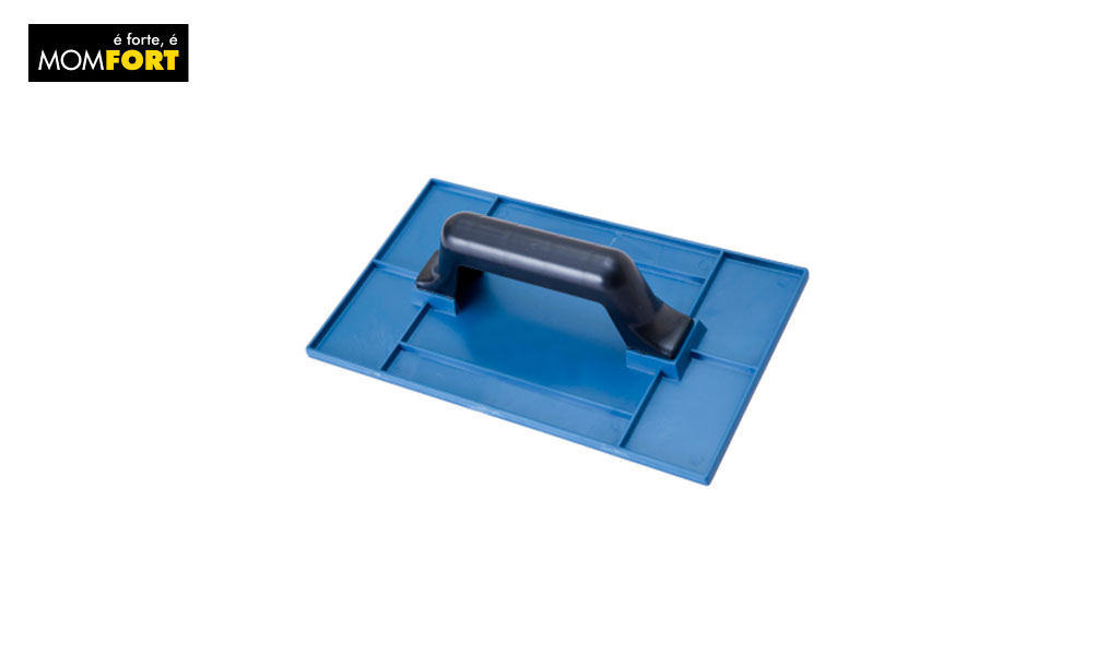 DESEMPENADEIRA MOMFORT PVC ESTRIADA 14X27CM AZUL