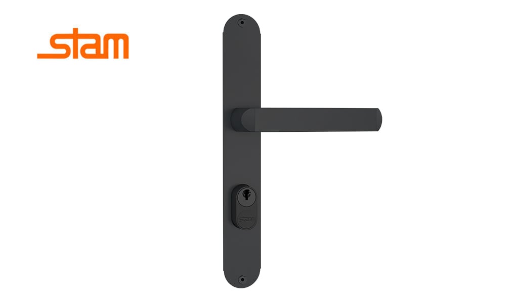 FECHADURA STAM BUZIOS 603/07 74MM EXTERNA ESP PRETO FOSCO