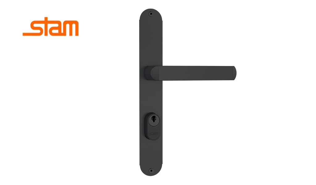 FECHADURA STAM BUZIOS 603/07 90MM EXTERNA ESP PRETO FOSCO