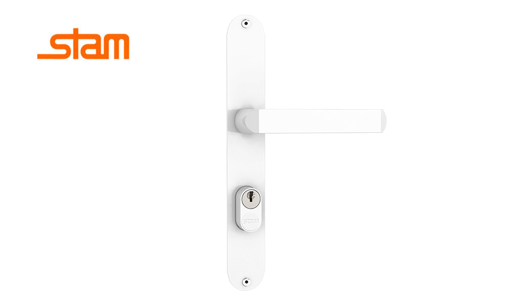 FECHADURA STAM BUZIOS 603/07 74MM 1/2 MACANETA EXTERNA ESP BRANCO