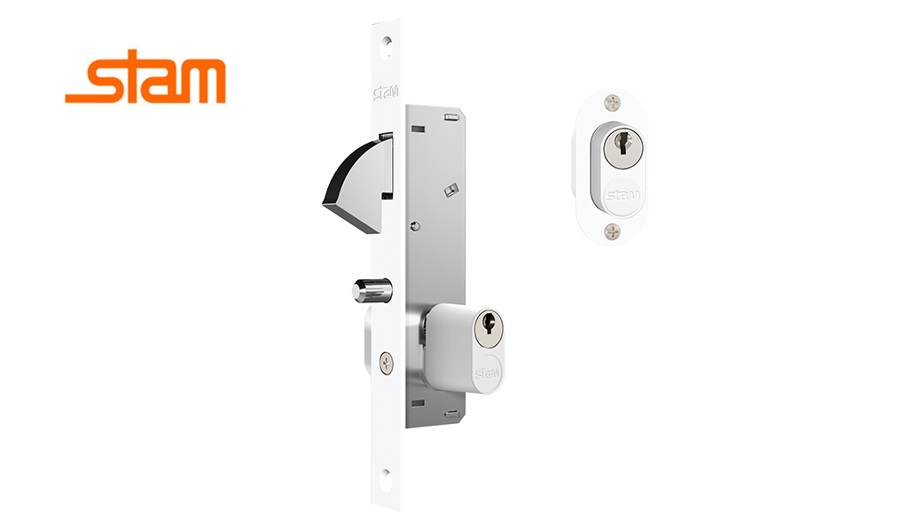 FECHADURA STAM BUZIOS CORRER 901 90MM EXTERNA ESP BRANCO
