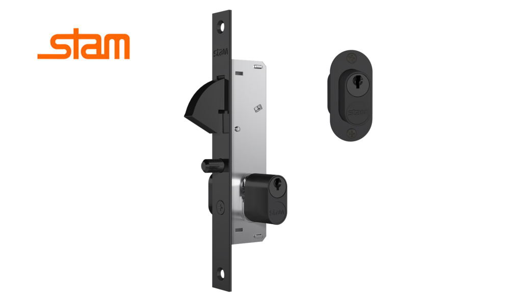 FECHADURA STAM BUZIOS CORRER 901 90MM EXTERNA ESP PRETO FOSCO