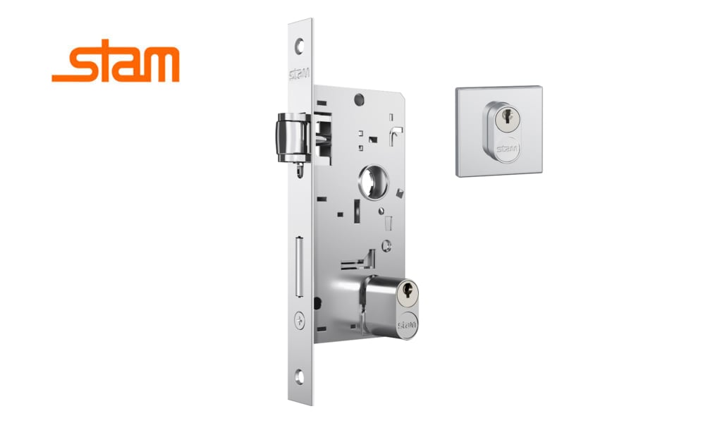 FECHADURA STAM 803 TRINCA ROLETE ROSETA QUADRADA 1 EXTERNA INOX