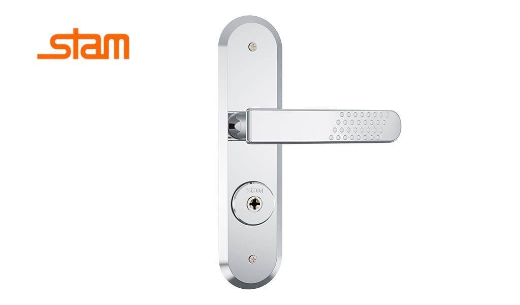 FECHADURA STAM 1800/21 CHAVE TETRA EXTERNA ESP INOX