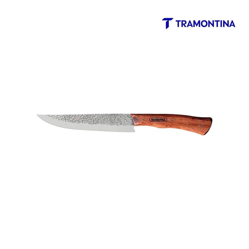 FACA TRAMONTINA PARA CARNE NÔMADE COM LÂMINA EM AÇO INOX E CABO DE MADEIRA 7”