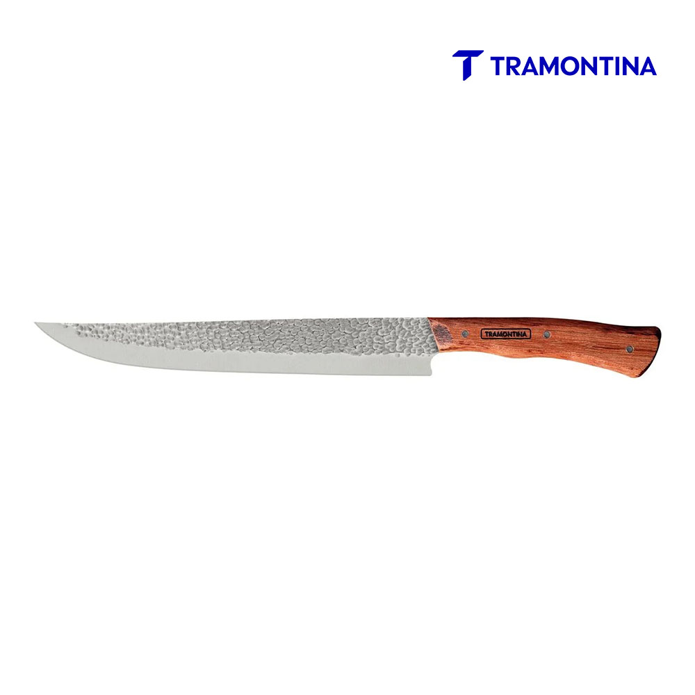 FACA TRAMONTINA PARA CARNE NÔMADE COM LÂMINA EM AÇO INOX E CABO DE MADEIRA 10”