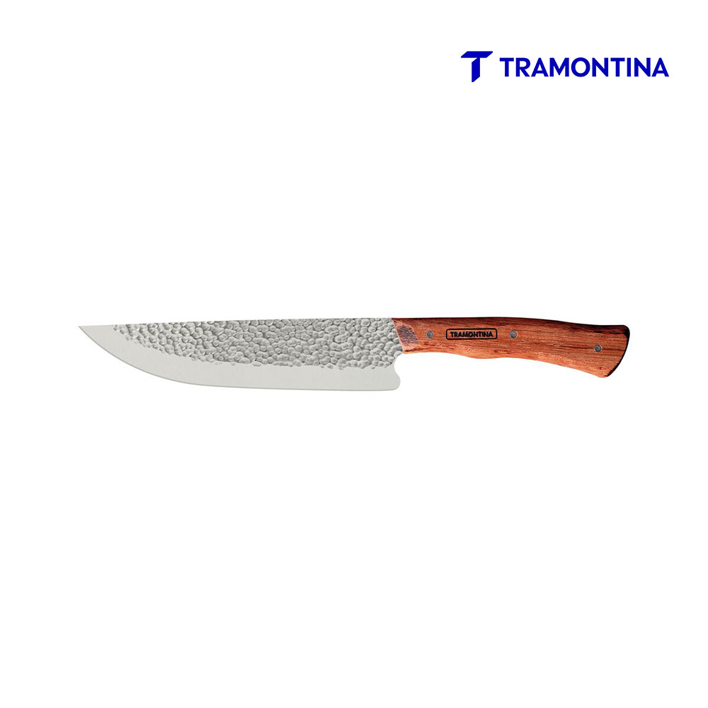 FACA TRAMONTINA PARA CARNE NÔMADE COM LÂMINA EM AÇO INOX E CABO DE MADEIRA 8”