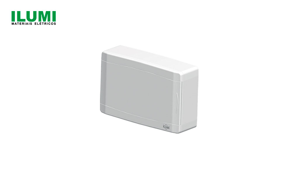 QUADRO DISTRIBUICAO ILUMI SOBREPOR P/DISJUNTOR 6NEMA/8DIN BRANCA