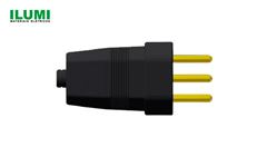 PLUG ILUMI MACHO 2P+T 10A 250V PRETO