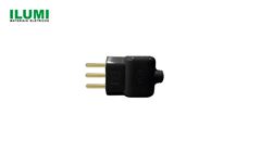 PLUG ILUMI MACHO PRENSA CABO 2P+T 20A 250V PRETO