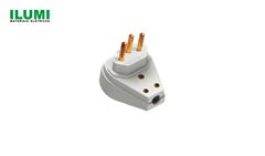 PLUG ILUMI MACHO GIGANTE 2P+T 10A 250V PRETO - PACOTE COM 10 UNIDADES.