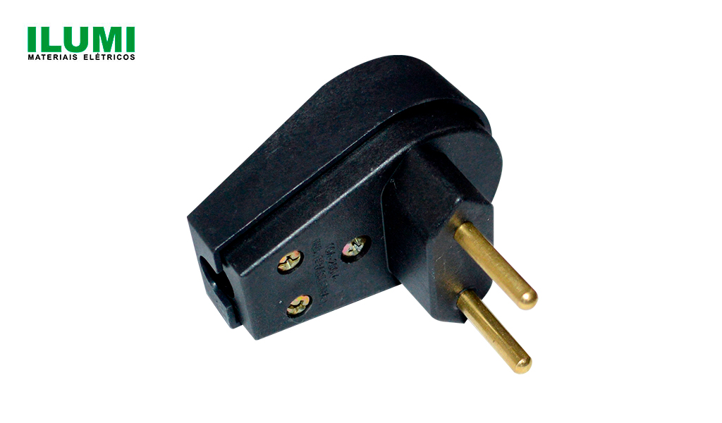PLUG ILUMI MACHO GIGANTE 2P 20A 250V PRETO