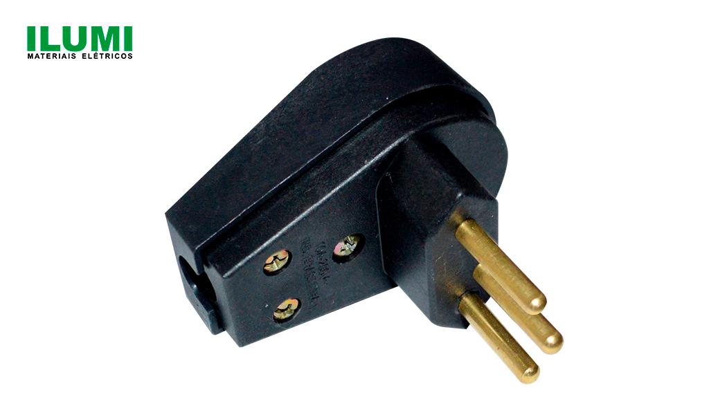 PLUG ILUMI MACHO GIGANTE 2P+T 20A 250V PRETO