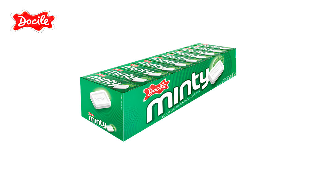 PASTILHA DOCILE MINTY HORTELA 17G - DISPLAY C/40 UNIDADES
