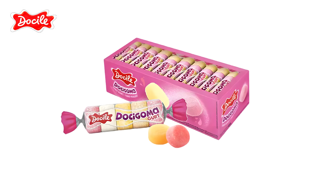 BALA DE GOMA (DOCIGOMA) DOCILE TUBO GURT 14G C/30 UNIDADES