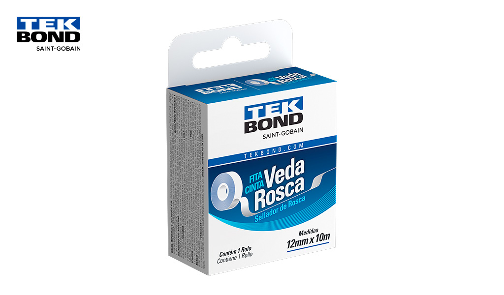 FITA TEKBOND VEDA ROSCA 12MMX10METROS