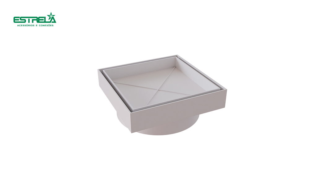 RALO SMART ESTRELA INVISIVEL SIFONADO 10X10CM - BRANCO