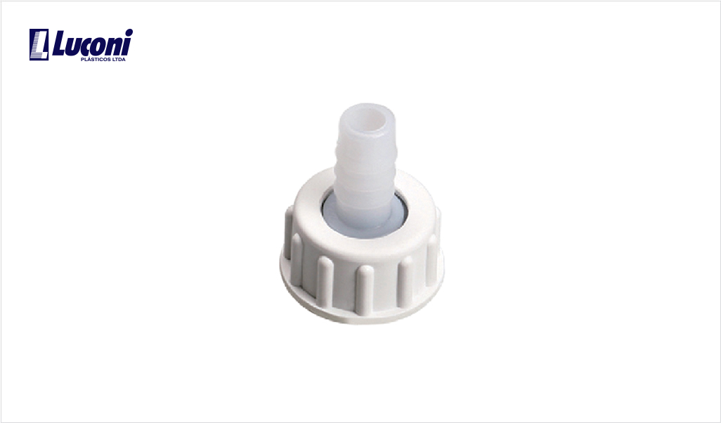 BICO LUCONI P/TORNEIRA C/UNIÃO DE 3/4”X1/2” +  PORCA REFORÇADA DE 3/4” BRANCA