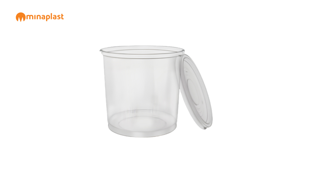 KIT POTE+TAMPA PP MINAPLAST PLASTICO REDONDO 250ML CX C/480 UNID