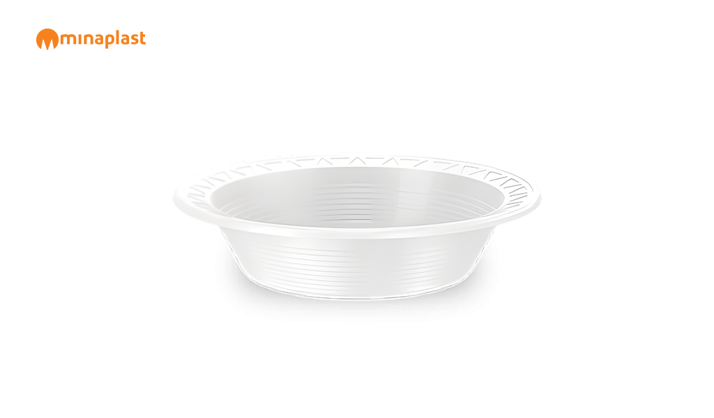 PRATO MINAPLAST PLASTICO FUNDO 12CM BRANCO C/1000 UNIDADES