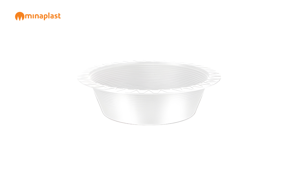PRATO MINAPLAST PLASTICO FUNDO 15CM BRANCO C/1000 UNIDADES