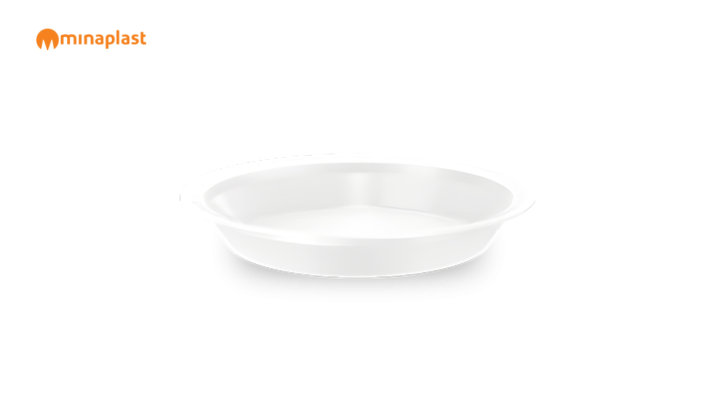 PRATO MINAPLAST PLASTICO FUNDO 18CM BRANCO C/1000 UNIDADES