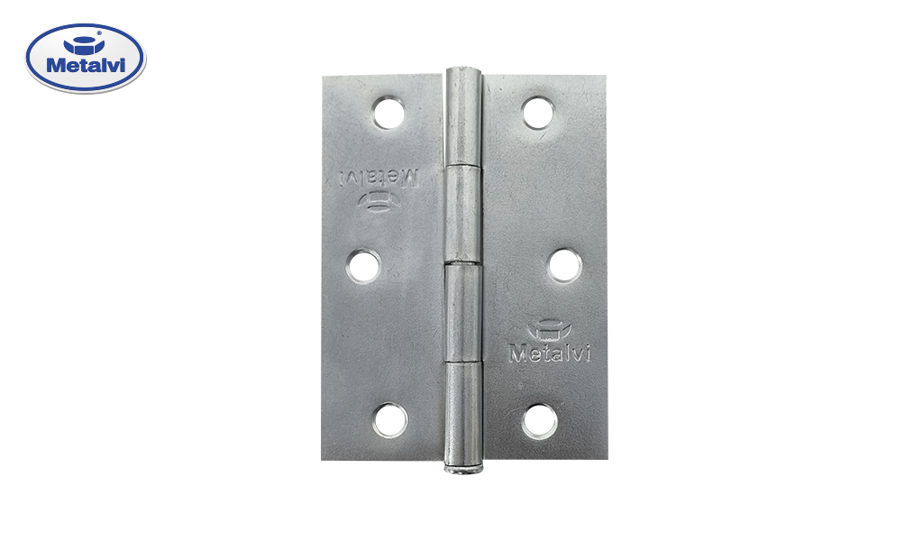 DOBRADIÇA METALVI DE CANTO LINHA LEVE (CHAPA 18) 3.1/2” ZINCADA - CAIXA C/12 PARES
