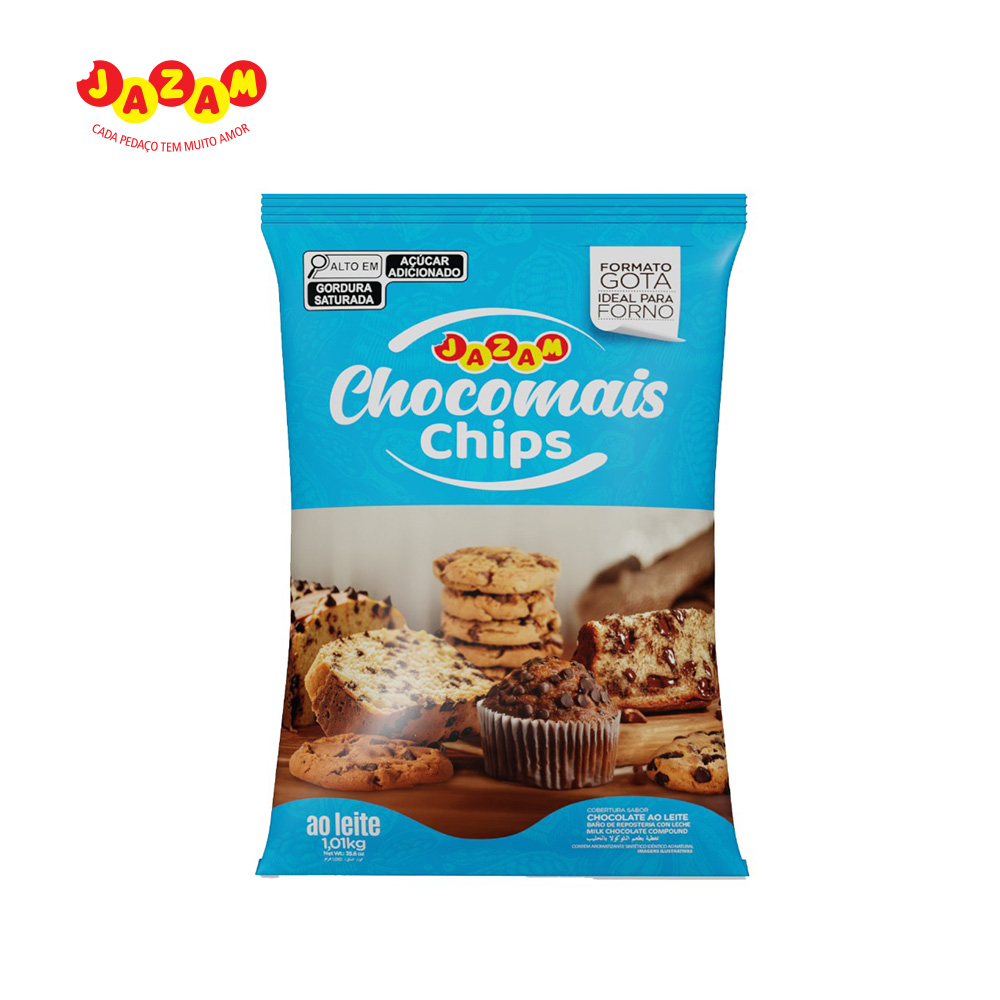 GOTAS JAZAM DE CHOCOLATE LEITE CHIPS 1,01KG