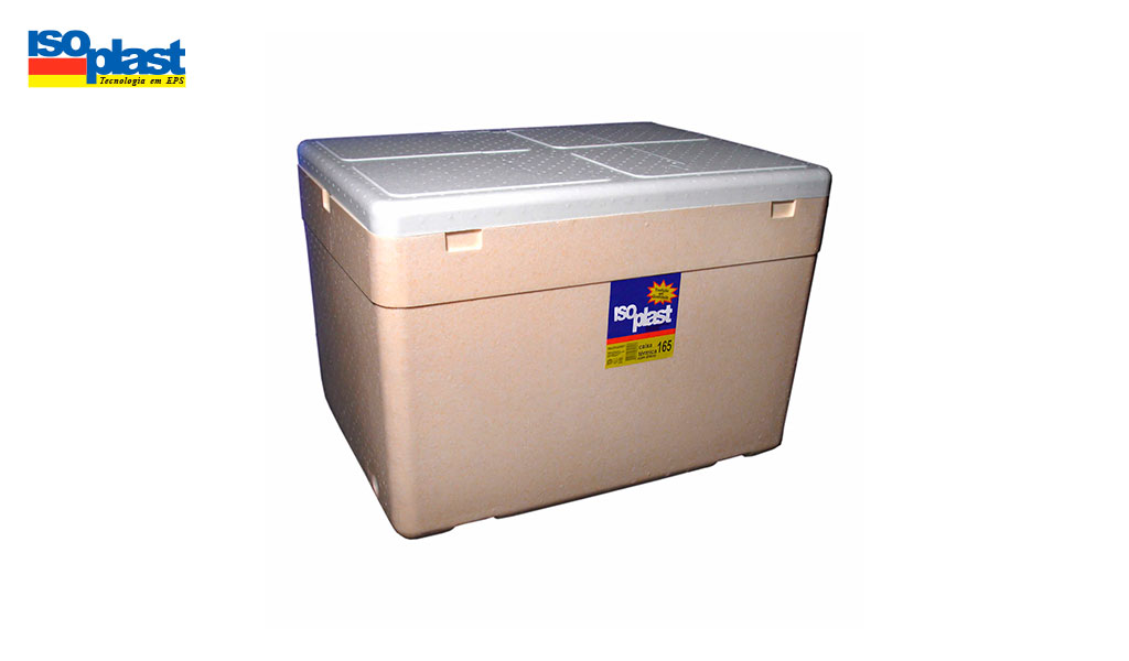CAIXA TERMICA ISOPLAST ISOPOR 165L C/DRENO