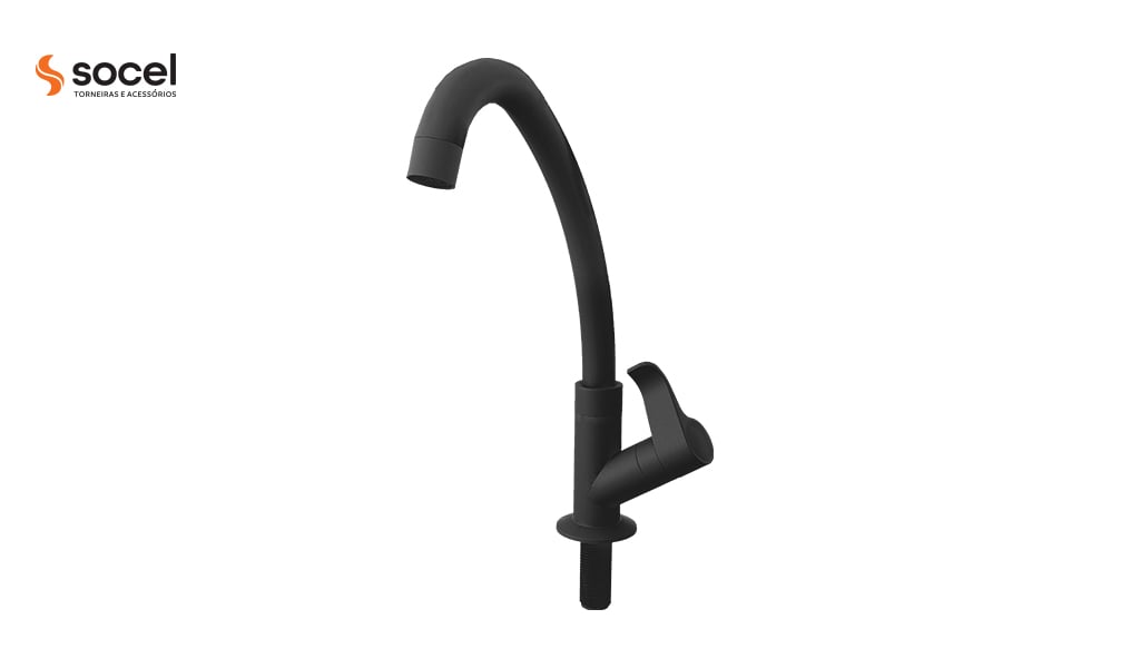 TORNEIRA SOCEL COZINHA/MESA ABS BM ALTA ORQUIDEA GRAFITE LUXO