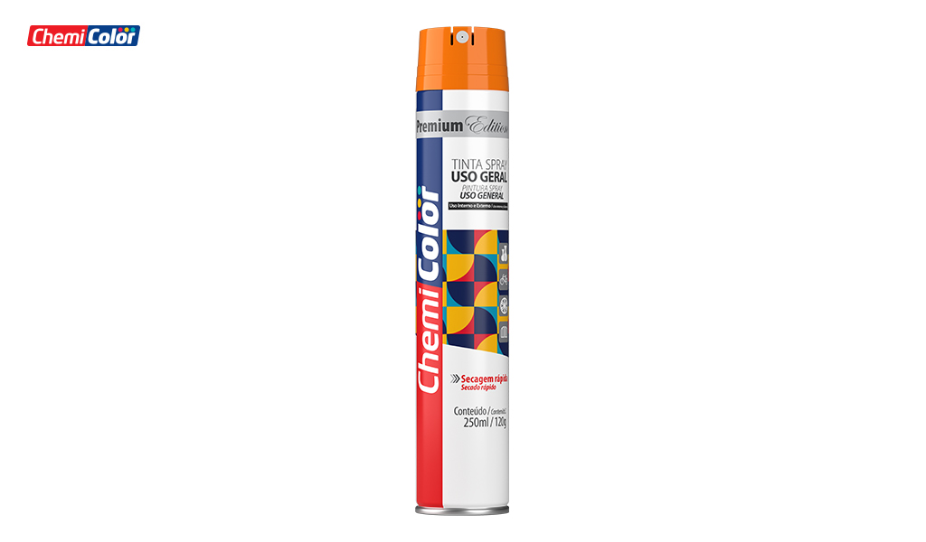 SPRAY CHEMICOLOR USO GERAL 250ML - LARANJA