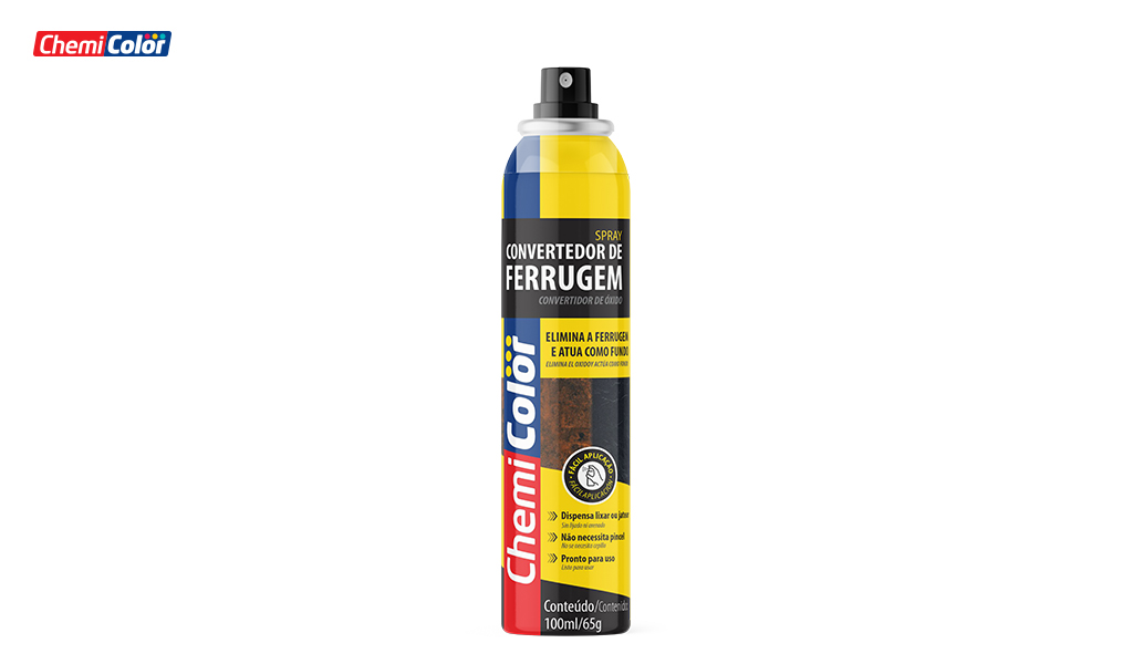 CONVERTEDOR CHEMICOLOR DE FERRUGEM SPRAY 100ML/65G