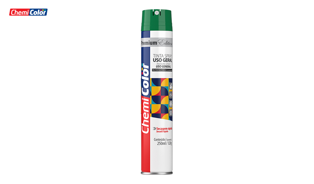SPRAY CHEMICOLOR USO GERAL 250ML - VERDE ESCURO / COM NOVO APLICADOR