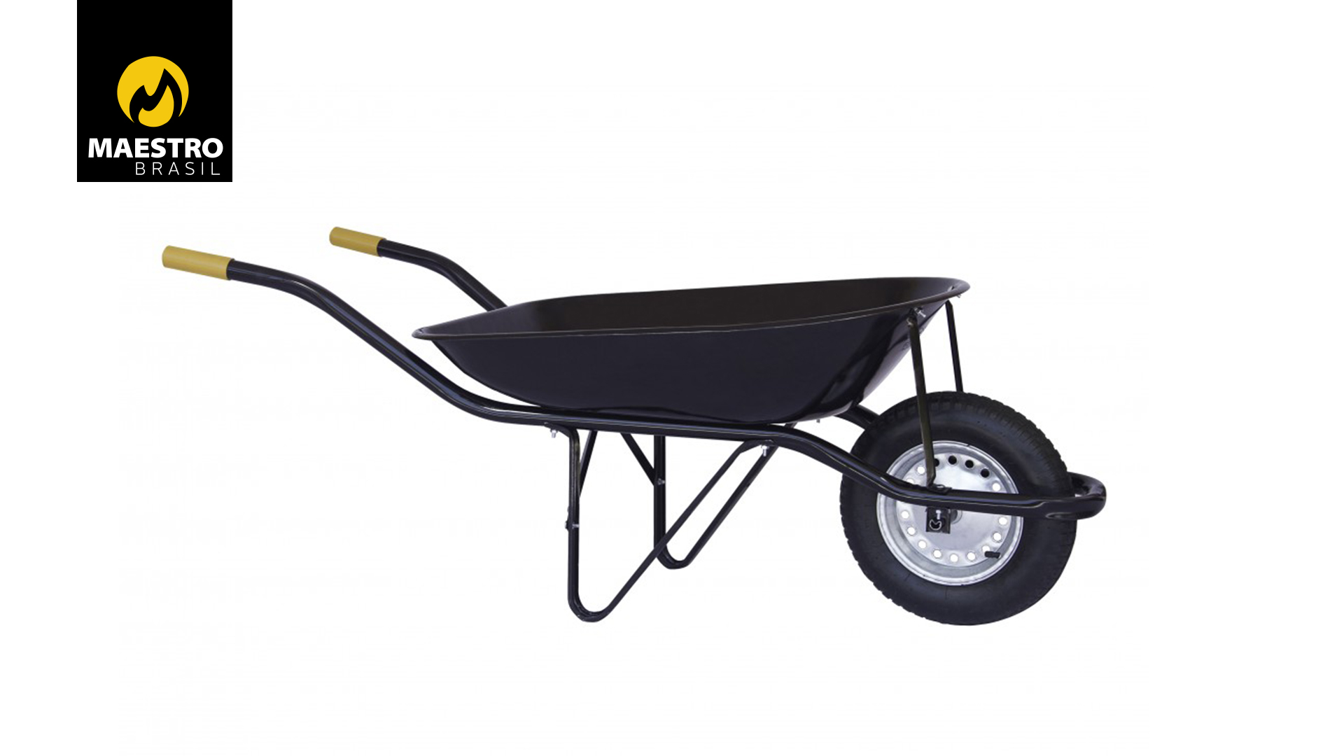 CARRINHO DE MÃO MAESTRO METAL 3,25X8” 45L PRETO