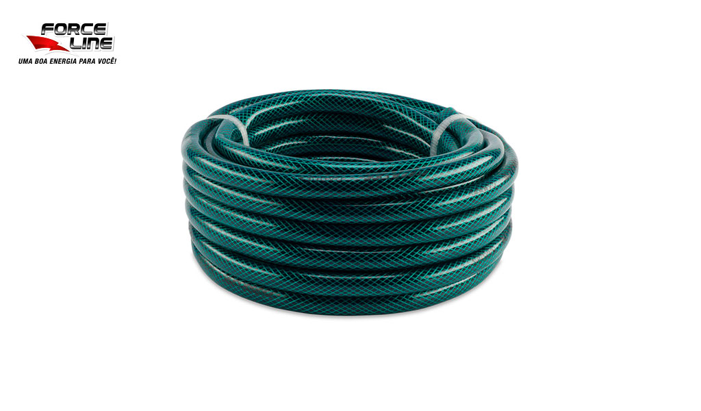 MANGUEIRA FORCELINE TRANCADA 7/16” X 2,0MM (PAREDE) - ROLO C/300M VERDE