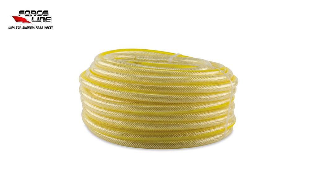 MANGUEIRA FORCELINE MULTIUSO TRANCADA 3/8” X 4,0MM (PAREDE) - ROLO C/50M TRANSPARENTE