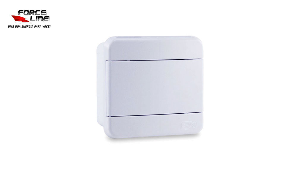 QUADRO DE DISTRIBUICAO FORCELINE DE EMBUTIR - P/4 DISJUNTORES DIN - BRANCO
