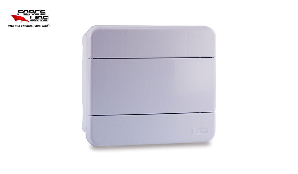 QUADRO DE DISTRIBUICAO FORCELINE DE EMBUTIR - P/8 DISJUNTORES DIN - BRANCO